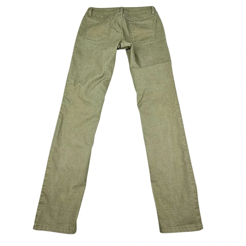 prAna Kara Jean Womens Sz 8 29 Olive Green Organic Cotton Stretch Slim Leg Pants